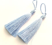 2 Periwinkle Thread Tassel 2 pcs (78 mm - 3 inches)   ,   G9479