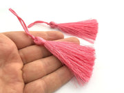 2 pcs (78 mm - 3 inches)  Cherry Pink Tassel ,   G5863