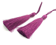 2 pcs (78 mm - 3 inches)  Aubergine  Tassel ,   G5864