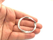 2 Pcs (52x44 mm) Antique Silver Plated  Large Round  Connector ,Findings G9778