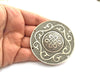 Antique Silver Large Pendants (70mm) Antique Silver Plated Metal  G5869