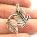 Adjustable Ring Blank, (3mm blank ) Antique Silver Plated Brass G8287