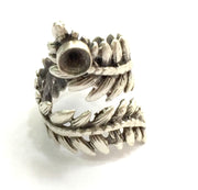 Adjustable Ring Blank, (5mm blank ) Antique Silver Plated Brass G5893