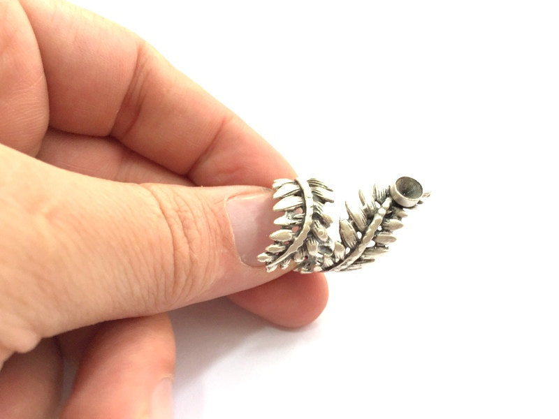 Adjustable Ring Blank, (5mm blank ) Antique Silver Plated Brass G5893