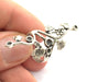 Adjustable Ring Blank, (4mm and 3mm blank ) Antique Silver Plated Brass G5896