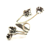 Adjustable Ring Blank, (5mm and 8mm blank ) Antique Silver Plated Brass G5900