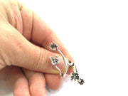 Adjustable Ring Blank, (5mm and 8mm blank ) Antique Silver Plated Brass G5900