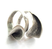 6 Pcs Adjustable Ring Blank, (5mm blank ) Antique Silver Plated Brass G9187