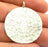 Hammered Round Pendant  (40mm)  Antique Silver Plated Brass   G9212