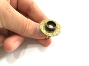 Adjustable Ring Blank, (10mm blank ) Antique Bronze Plated Brass G5603