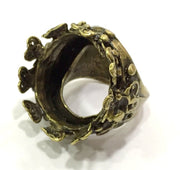 Adjustable Ring Blank, (20mm blank ) Antique Bronze Plated Brass G5607