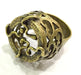 Antique Bronze Ring Base Adjustable Ring Blank, (20mm blank ) Antique Bronze Plated Brass G5608