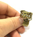 Antique Bronze Ring Base Adjustable Ring Blank, (20mm blank ) Antique Bronze Plated Brass G5608