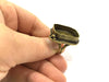 Adjustable Ring Blank, (25x18mm blank ) Antique Bronze Plated Brass G5620