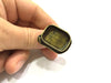 Adjustable Ring Blank, (25x18mm blank ) Antique Bronze Plated Brass G5620