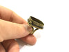 Adjustable Ring Blank, (25x18mm blank ) Antique Bronze Plated Brass G5620