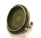 Adjustable Ring Blank, (20mm blank ) Antique Bronze Plated Brass G5627