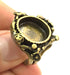 Adjustable Ring Blank, (16mm blank ) Antique Bronze Plated Brass G5629