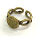 Adjustable Ring Blank, (10mm blank ) Antique Bronze Plated Brass G5631
