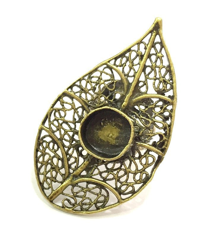 Adjustable Ring Blank, (10mm blank ) Antique Bronze Plated Brass G5633