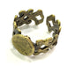 Adjustable Ring Blank, (10mm blank ) Antique Bronze Plated Brass G5636