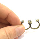 Adjustable Ring Blank, (5mm and 4mm blank ) Antique Bronze Plated Brass G5641