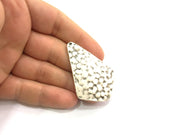 Antique Silver Pendants (55x46mm) Antique Silver Plated Metal  G9435