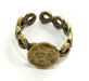 Adjustable Ring Blank, (10mm blank ) Antique Bronze Plated Brass G5667