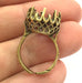 Adjustable Ring Blank, (12mm blank ) Antique Bronze Plated Brass G5668