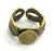 Ring Blank Base Bezel Setting Adjustable  Blank,, (10mm blank ) Antique Bronze Plated Brass G5669