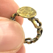 Adjustable Ring Blank, (10mm blank ) Antique Bronze Plated Brass G5675