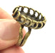 Adjustable Ring Blank, (18x13mm blank ) Antique Bronze Plated Brass G5678