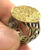 Antique Bronze Ring Blank Ring Settings Ring Bezel Base Cabochon Mountings Adjustable (15mm blank ) Antique Bronze Plated Brass G5682