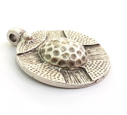 2 Silver Charms Antique Silver Plated Charms (28mm)  G5927