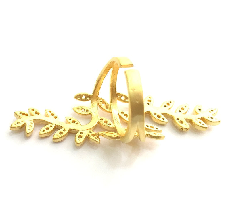 Adjustable Ring Blank, (1mm blank )  Gold Plated Brass G5938