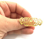 Gold Ring Blank Ring Settings Ring Bezel Base Cabochon Mountings Adjustable  (3mm blank )  Gold Plated Brass G9543