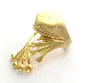 Adjustable Ring Blank, (3mm blank )  Gold Plated Brass G5941