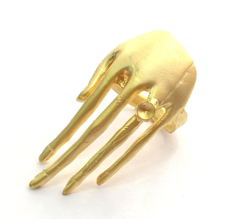 Adjustable Ring Blank, (3mm blank )  Gold Plated Brass G5943