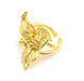 Gold Ring Base Blank Adjustable Ring Blank, (2mm blank )  Gold Plated Brass G5949