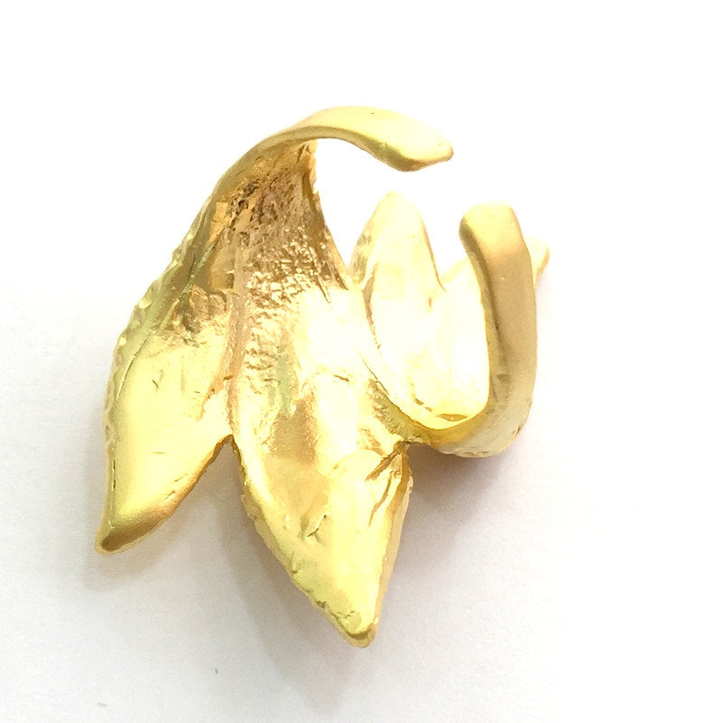 Gold Ring Base Blank Adjustable Ring Blank, (5mm blank )  Gold Plated Brass G5951