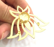 Adjustable Ring Blank, (2mm and 12mm blank )  Gold Plated Brass G5954