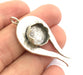 Antique Silver Plated Brass Pendant Settings Blanks  Mountings , (12mm blank) G5958