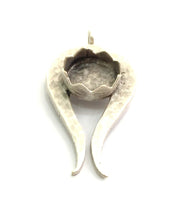 Antique Silver Plated Brass Pendant Settings Blanks  Mountings , (12mm blank) G5958