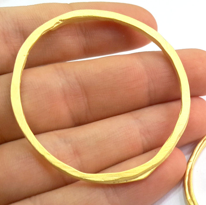 2 Gold Plated Large Circle Ring Round (54 mm)    G9783