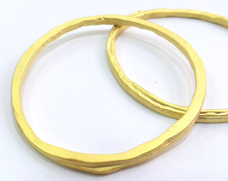 2 Gold Plated Large Circle Ring Round (54 mm)    G9783