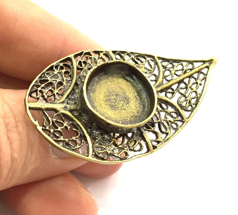 Adjustable Ring Blank, (16mm blank ) Antique Bronze Plated Brass G5686