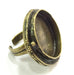 Ring Blank Base Bezel Setting , Adjustable Antique Bronze Plated Brass (25mm blank )  G5687