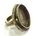 Ring Blank Base Bezel Setting , Adjustable Antique Bronze Plated Brass (25mm blank )  G5687