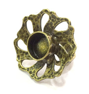 Adjustable Ring Blank, (10mm blank ) Antique Bronze Plated Brass G5691