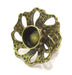 Adjustable Ring Blank, (10mm blank ) Antique Bronze Plated Brass G5691